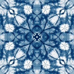 Tie dye seamless tile pattern. Watercolor pattern design on subtle white fabric texture.