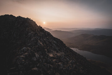 sunset in the mountains