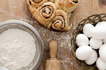 cookies on a wooden table