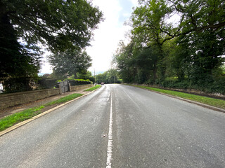 Obraz premium Looking down, Apperley Lane, going toward, Bradford, Yorkshire, UK