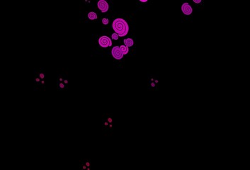 Dark Pink vector background with bent lines.