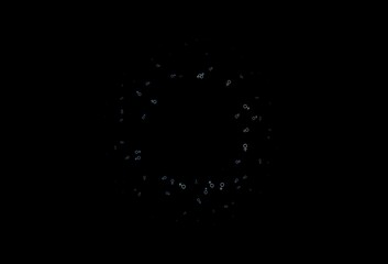 Dark blue vector background with gender symbols.