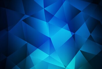 Fototapeta premium Dark BLUE vector abstract polygonal pattern.