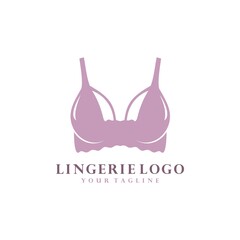Women fashion logo design template. Lingerie emblem
