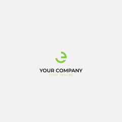 minimalist letter E logo design ecommerce