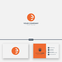 circle commerce logo letter E logo design