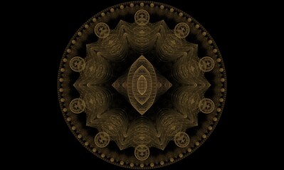 Computer generated fractal pattern and shape