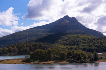 lake and mountains