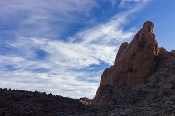 Views from Guajara mountain and surrounding area near Teide in Tenerife (Spain)