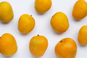 Tropical fruit, Mango  on white background.