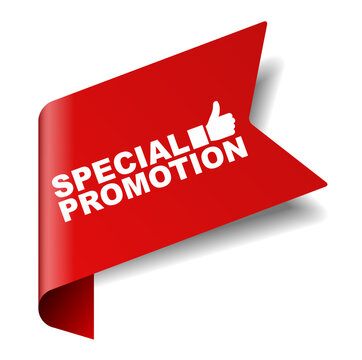 red vector illustration banner special promotion
