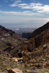 Views from Guajara mountain and surrounding area near Teide in Tenerife (Spain)