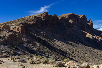 Views from Guajara mountain and surrounding area near Teide in Tenerife (Spain)