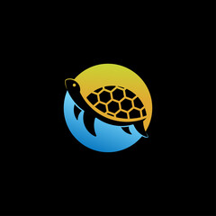 Turtle simple logo Template vector illustration