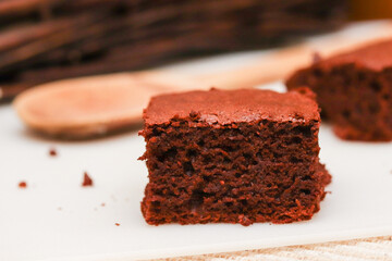 chocolate brownie cake on a plate