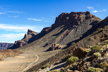 Views from Guajara mountain and surrounding area near Teide in Tenerife (Spain)
