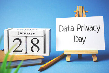 Data Privacy Day of winter month calendar january