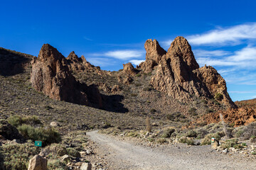Views from Guajara mountain and surrounding area near Teide in Tenerife (Spain)