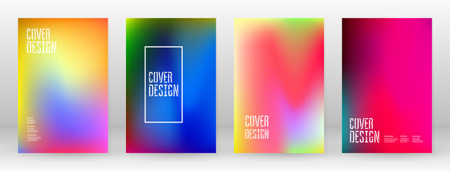 Pastel Soft. Rainbow Gradient Set Color Background