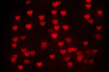 Orange Heart Shaped Bokeh