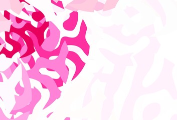 Light Pink vector texture with abstract forms.