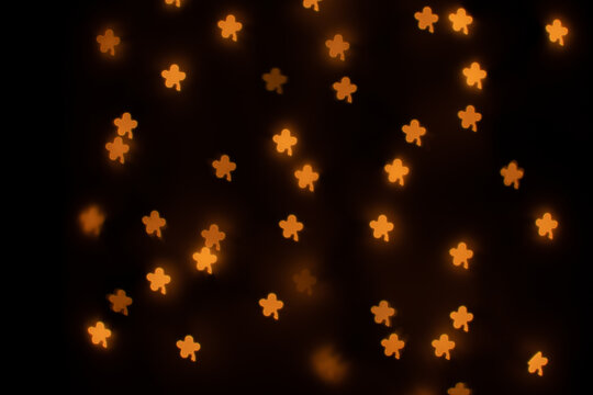 Yellow Clover Shaped Bokeh