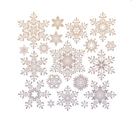 set of snowflakes illustrations 