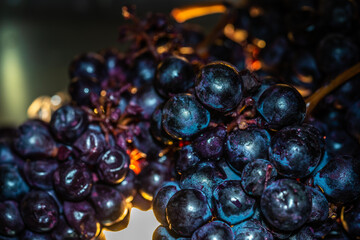 grapes after pressing for red wine production
