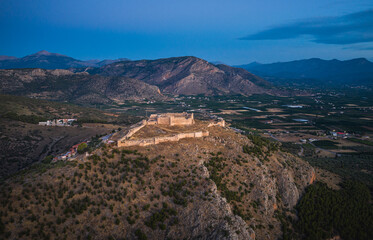 Fototapeta na wymiar The castle on Larissa Hill, located near the town of Argos, Greece