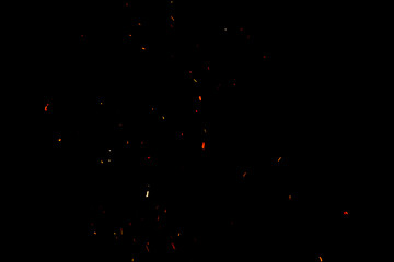 Fire flames on black background. fire burst texture for banner backdrop.