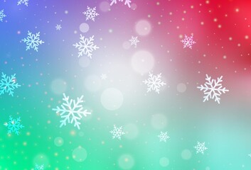 Light Green, Red vector texture in birthday style.