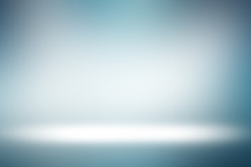 Blue empty room studio gradient used for background and display your product.
