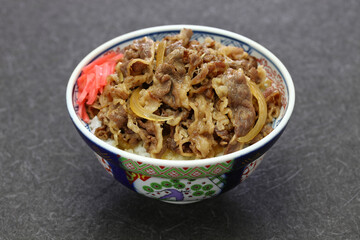 homemade gyudon, japanese beef bowl