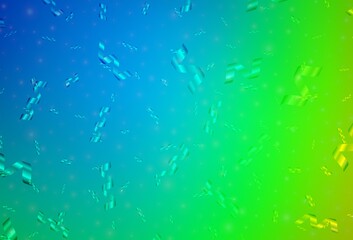 Light Blue, Green vector template in carnival style.