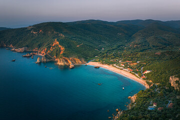 Obraz premium Paralia Paltsi, Magnisia, Greece aerial view