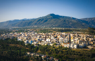Fototapeta premium Aigio city aerial view, Greece