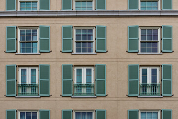 Front view of building facade