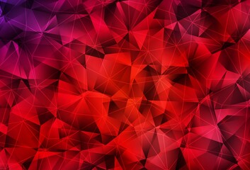 Naklejka premium Dark Red vector template with crystals, triangles.