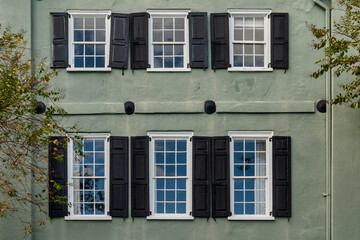 Front view of building facade