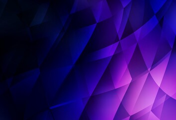 Obraz premium Dark Purple vector gradient triangles texture.