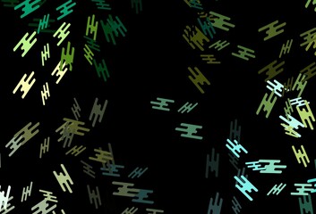 Dark Green, Yellow vector pattern with narrow lines.