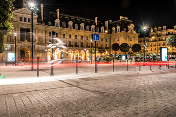 Place de la R&eacute;publique de Nuit, Rennes, France