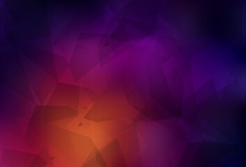 Obraz premium Dark Pink, Yellow vector texture with abstract poly forms.