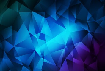 Fototapeta premium Dark Pink, Blue vector low poly background.