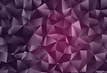 Dark Pink vector blurry triangle texture.