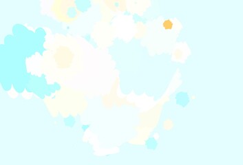 Light Blue, Red vector backdrop with memphis shapes.