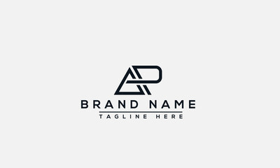 AP Logo Design Template Vector Graphic Branding Element.