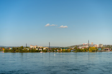 Fototapeta premium Natural landscape with views of the Angara river