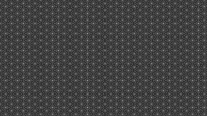 和を感じる背景素材　麻の葉　伝統模様　黒　灰色