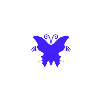 butterfly 2 women face logo